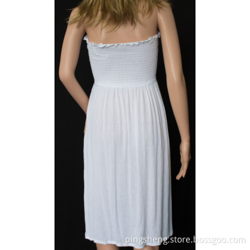 Sexy Strapless Dress with White Color